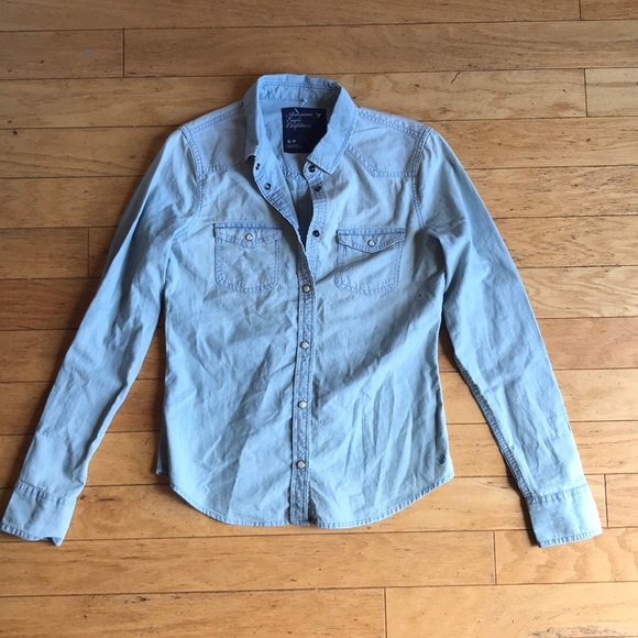 NWT American Eagle Jean Shirt - Picture 1 of 2